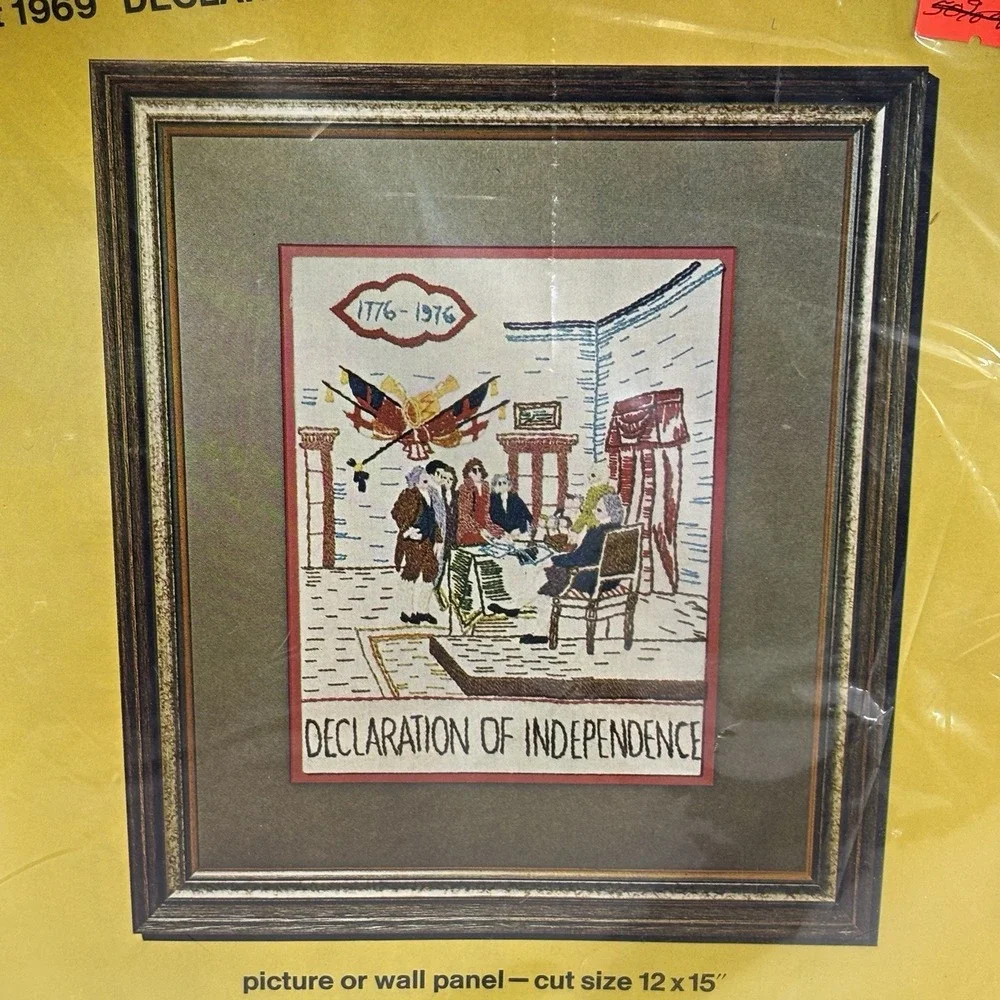 Bucilla Creative Needlecraft Kits (3) Boston Tea Party Declaration Of Indepence